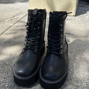 Black H&M combat boots. Size 6. Brand new